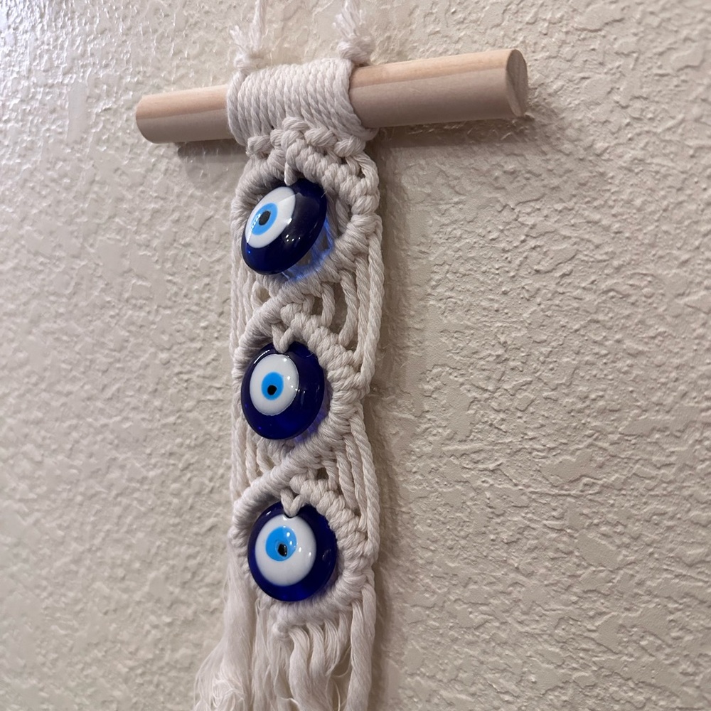 Handcrafted Blue Evil Eye Wall Hanging